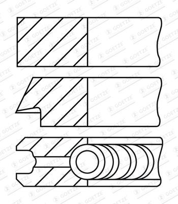 GOETZE ENGINE Piston Ring Kit Article number: 08-442900-10 cheaply