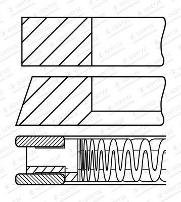 GOETZE ENGINE Piston Ring Kit Article number: 08-449107-00 cheaply