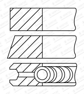GOETZE ENGINE Piston Ring Kit Article number: 08-450500-00 cheaply