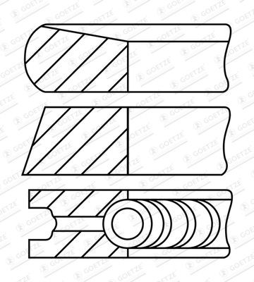 GOETZE ENGINE Piston Ring Kit Article number: 08-452000-00 cheaply