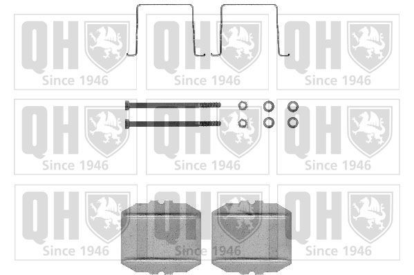 QUINTON HAZELL BFK617 Monteringssæt til bremseklodser XM 3.0 V6 167 HK Benzin 1994