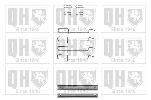 QUINTON HAZELL BFK757 Monteringssæt til bremseklodser CLIO 1.9 D 65 HK Diesel 1998