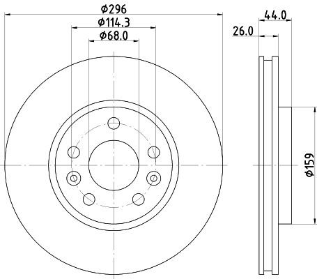 HELLA Спирачен диск артикулен номер: 8DD 355 131-871 евтино
