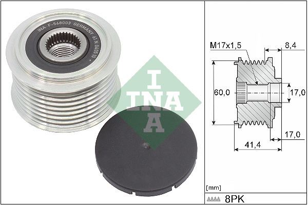 INA Alternator Freewheel Clutch Article number: 535 0262 10 cheaply