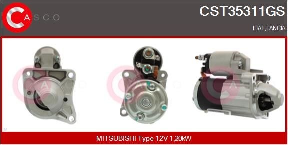 CASCO CEF72001GS Elektromotor, kølerventilator TRANSIT CUSTOM 2.2 TDCi 125 HK Diesel