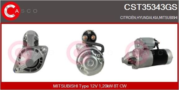 CASCO CEF73007AS Elektromotor, kølerventilator BORA 2.0 115 HK Benzin 2005