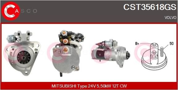 CASCO CEF74025GS Elektromotor, kølerventilator DOBLO 1.9 JTD 100 HK Diesel