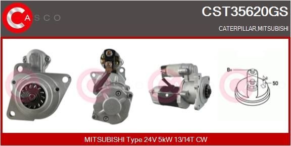 CASCO CEF74027AS Elektromotor, kølerventilator DOBLO 1.9 JTD 100 HK Diesel