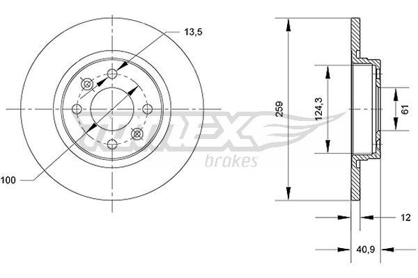 TOMEX brakes Stabdžių diskas prekės numeris: TX 70-76 nebrangu