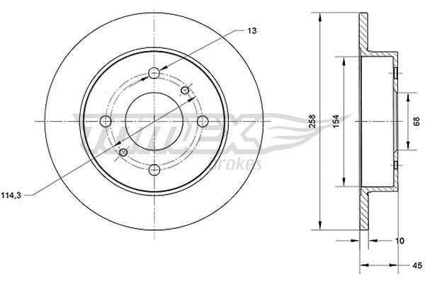 TOMEX brakes Stabdžių diskas prekės numeris: TX 70-77 nebrangu