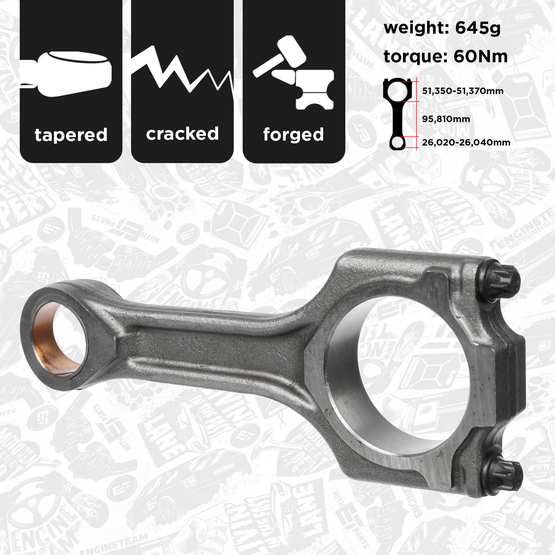 ET ENGINETEAM Connecting Rod Article number: OM0038 cheaply