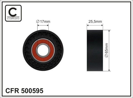 CAFFARO Tensioner pulley Article number: 500595 cheaply
