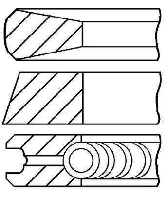 GOETZE ENGINE Set segmenti piston număr articol: 08-325500-00 ieftin