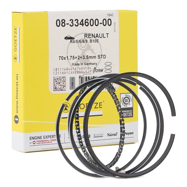 GOETZE ENGINE Piston Ring Kit Article number: 08-334600-00 cheaply