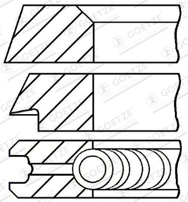GOETZE ENGINE Комплект сегменти артикулен номер: 08-399100-00 евтино