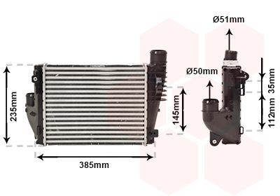 VAN WEZEL Intercooler Article number: 09004317 cheaply