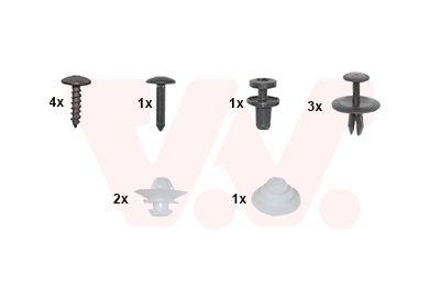 VAN WEZEL 0969796 Monteringssæt, skærm JUMPY E-JUMPY 136 HK EL