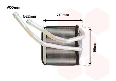 VAN WEZEL Heater matrix Article number: 17016701 cheaply