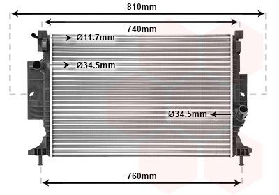 VAN WEZEL Radiaator, mootorijahutus Artikli number: 18002643 soodsalt