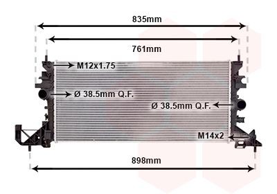 VAN WEZEL Engine radiator Article number: 37012704 cheaply