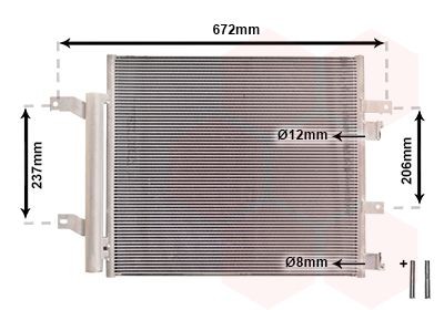 VAN WEZEL Air conditioning condenser Article number: 77005056 cheaply