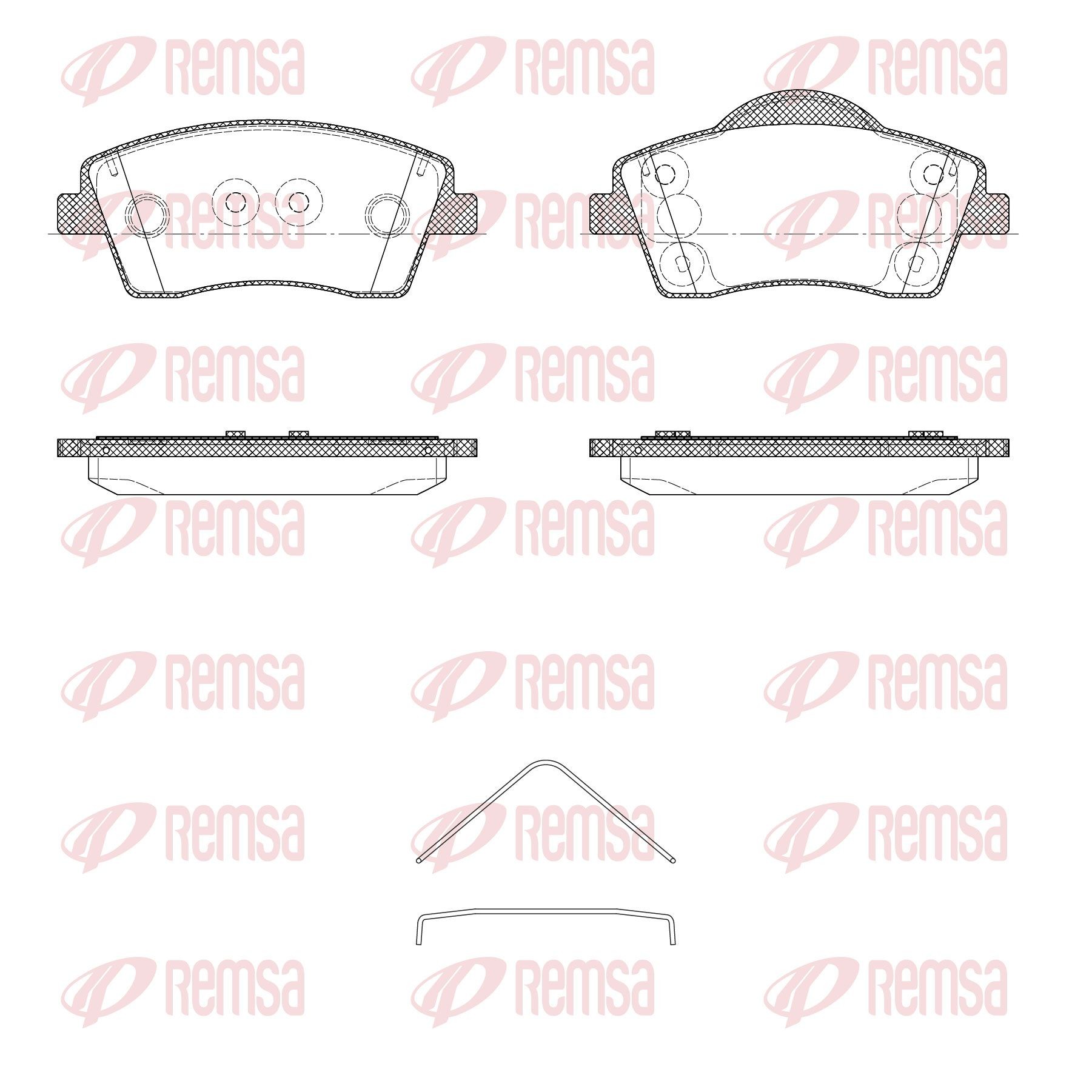 REMSA Brake pad set Article number: 1818.00 cheaply