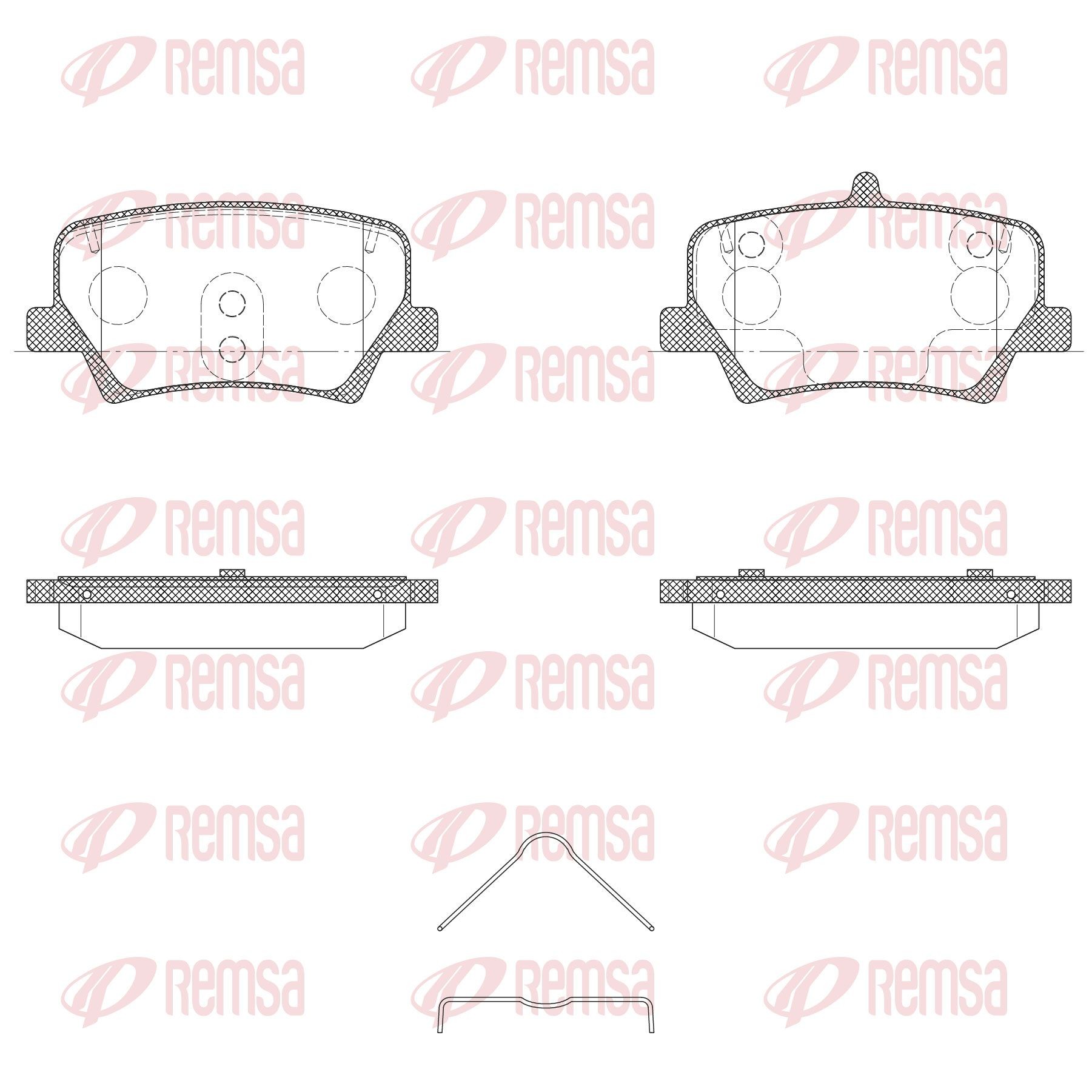 REMSA Brake pad set Article number: 1819.00 cheaply
