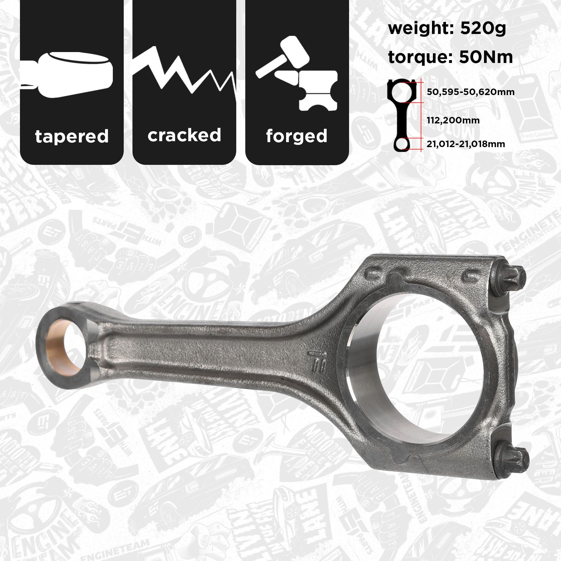 ET ENGINETEAM OM0041 Keps PASSAT 1.8 TSI 152 HP Bensiin 2011