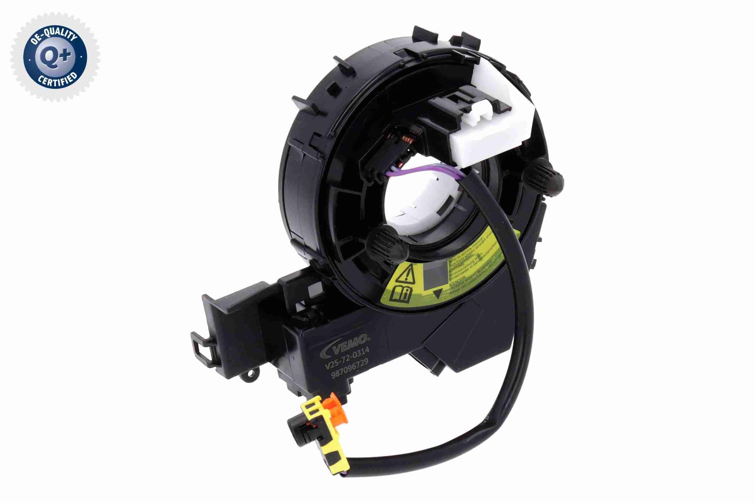 VEMO V25-72-0314 Clockspring, airbag TRANSIT CUSTOM 2.0 EcoBlue 105 PS Diesel