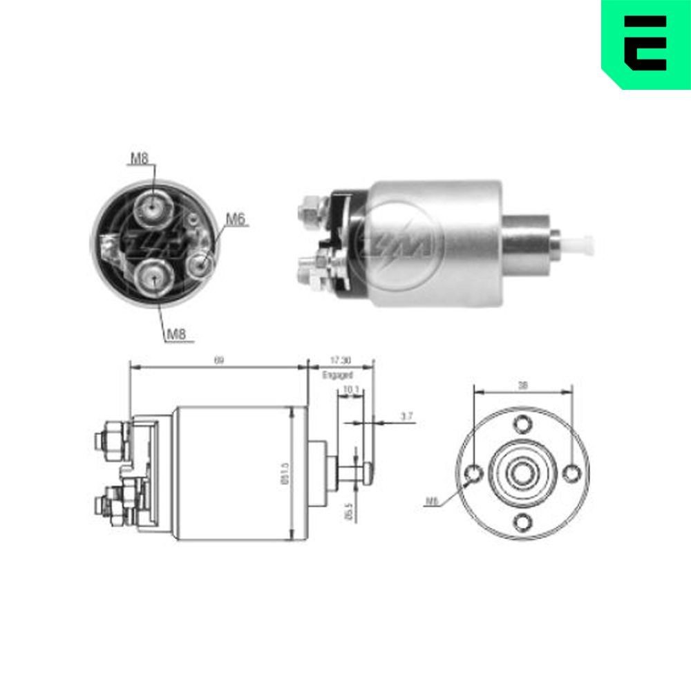 ERA Starter solenoid Article number: ZM1961 cheaply