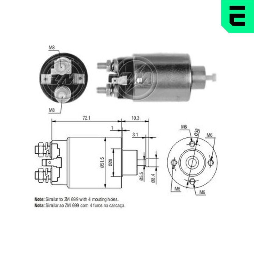 ERA Starter solenoid Article number: ZM4699 cheaply