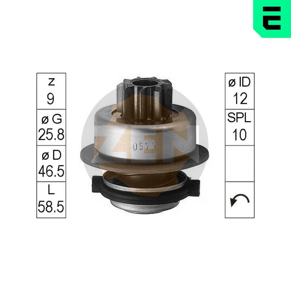 ERA ZN0579 Friløbsgear, starter TRANSPORTER 2.4 D 75 HK Diesel 2003
