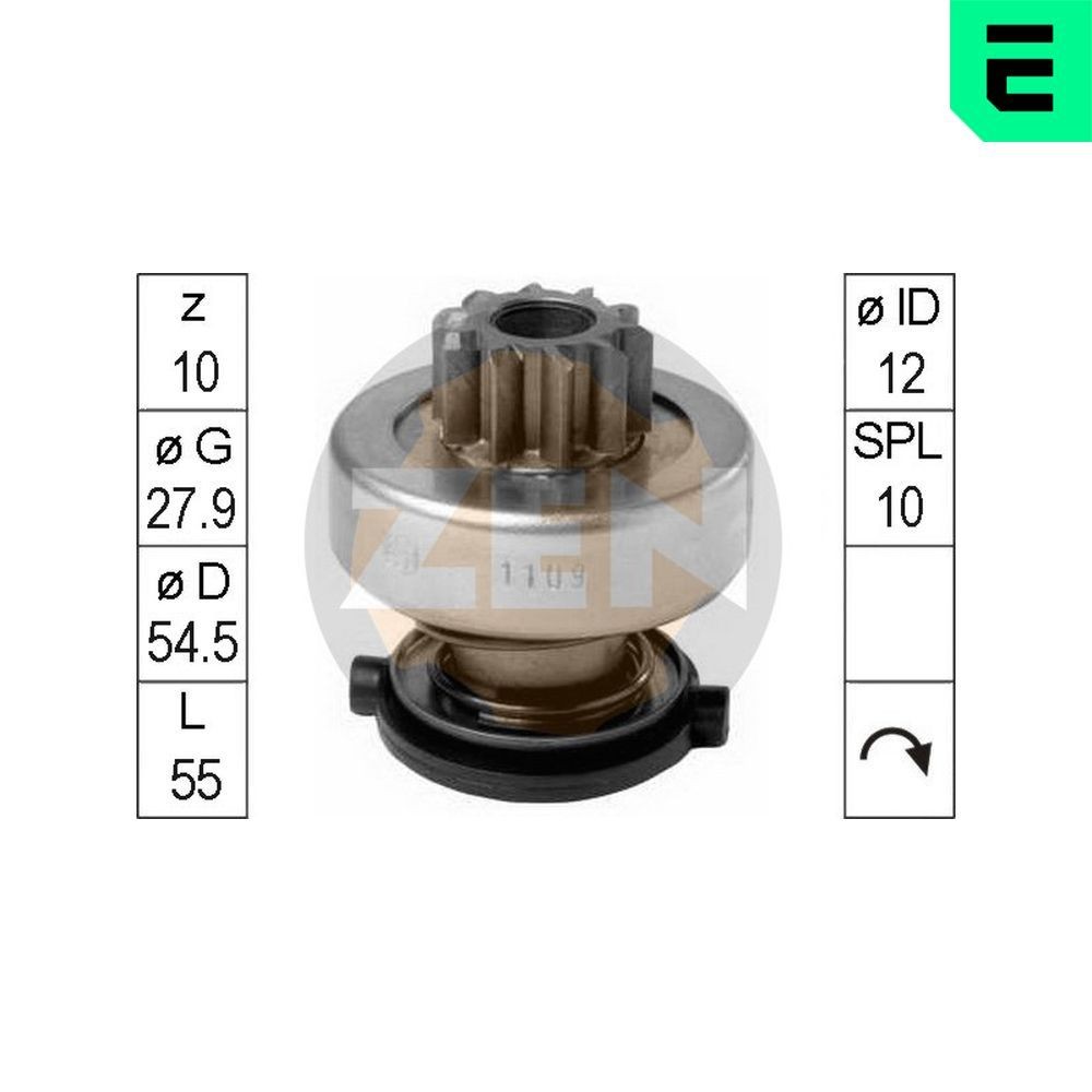 ERA ZN1109 Friløbsgear, starter ASTRA 2.0 DTI 16V (F08, F48) 101 HK Diesel 2009
