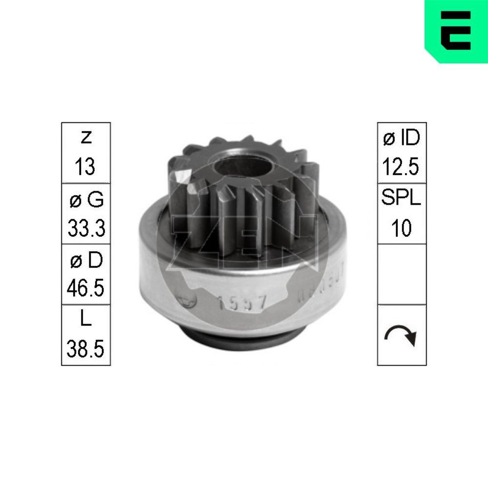 ERA Freewheel Gear, starter Article number: ZN1557 cheaply