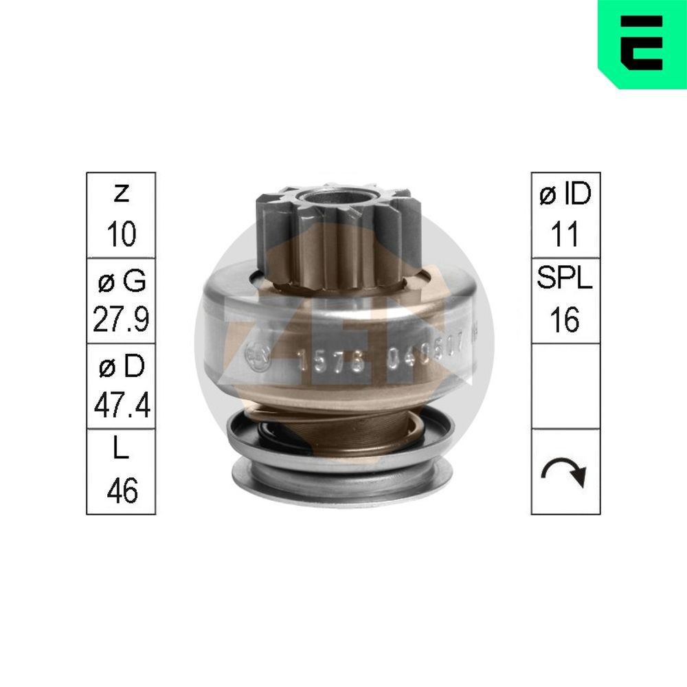 ERA ZN1576 Friløbsgear, starter SCUDO 2.0 JTD 109 HK Diesel 2006