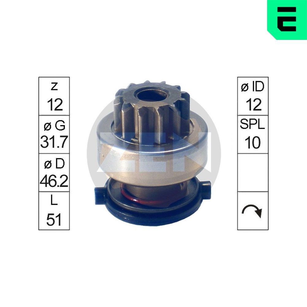 ERA Freewheel Gear, starter Article number: ZN1696 cheaply