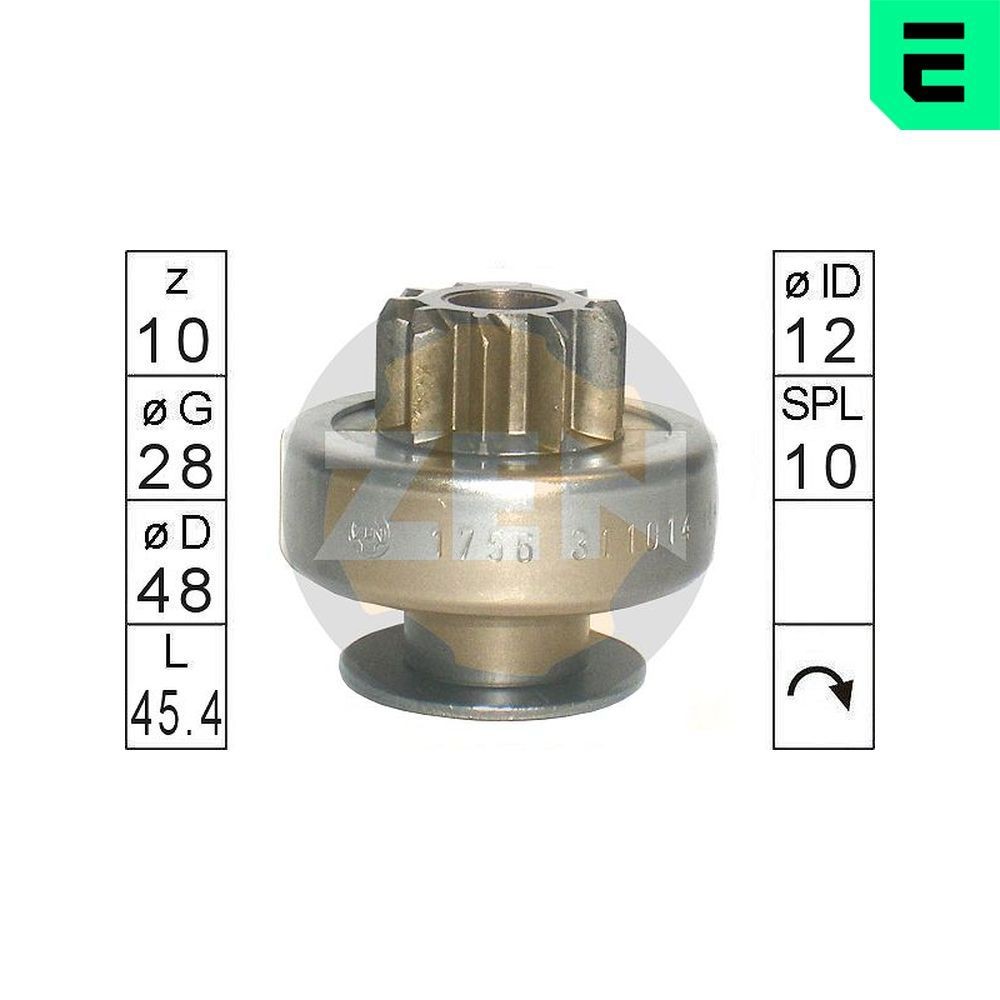 ERA ZN1756 Vabajooks, starter MODUS 1.5 dCi 86 HP Diisel