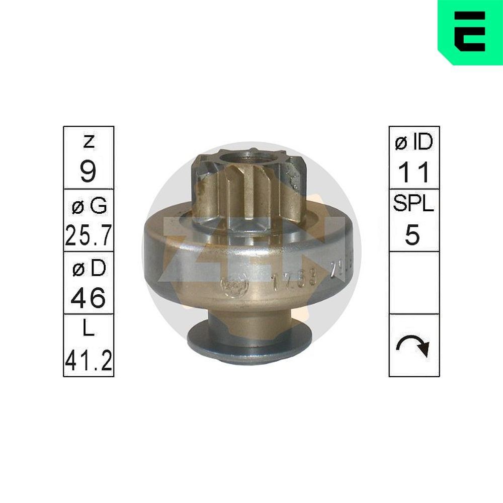 ERA Freewheel Gear, starter Article number: ZN1763 cheaply