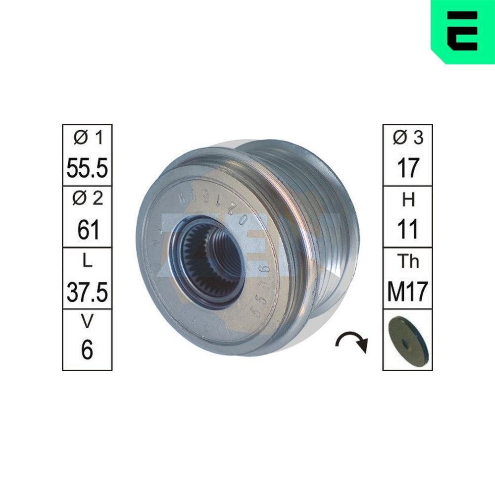 ERA Alternator Freewheel Clutch Article number: ZN5506 cheaply