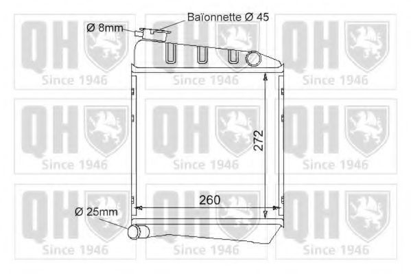 QUINTON HAZELL Engine radiator Article number: QER1014 cheaply