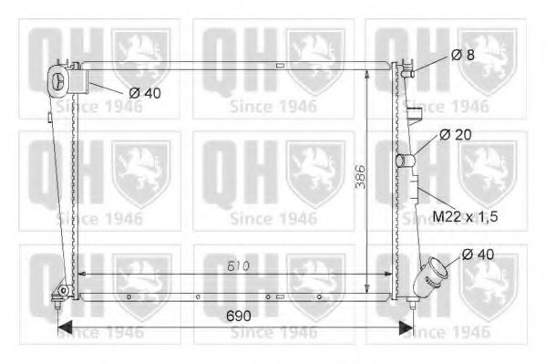 QUINTON HAZELL Radiaator, mootorijahutus Artikli number: QER1503 soodsalt