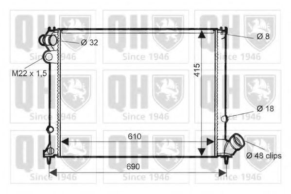 QUINTON HAZELL Radiaator, mootorijahutus Artikli number: QER1504 soodsalt