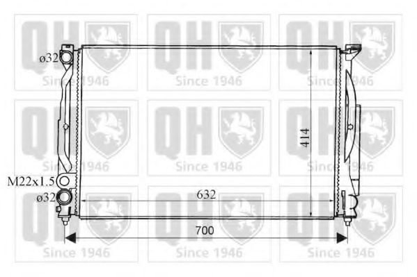 QUINTON HAZELL Engine radiator Article number: QER1567 cheaply