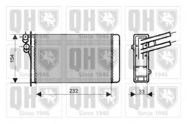 QUINTON HAZELL Heater matrix Article number: QHR2071 cheaply