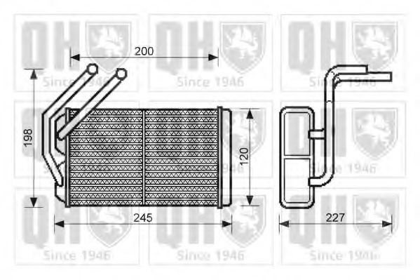 QUINTON HAZELL Heater matrix Article number: QHR2225 cheaply