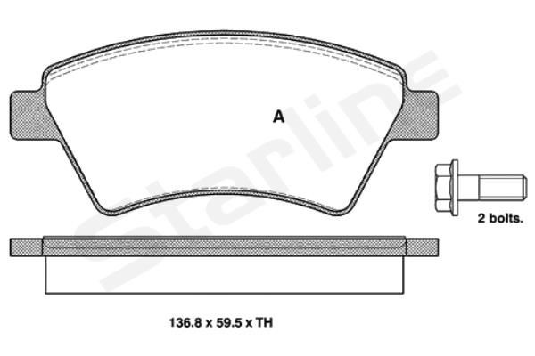 STARLINE Bremseklosser artikkelnummer: BD S329 billig