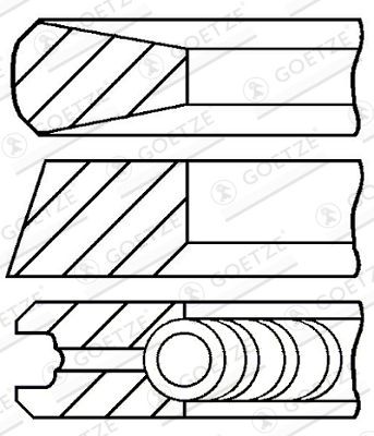 GOETZE ENGINE Piston Ring Kit Article number: 08-135300-00 cheaply