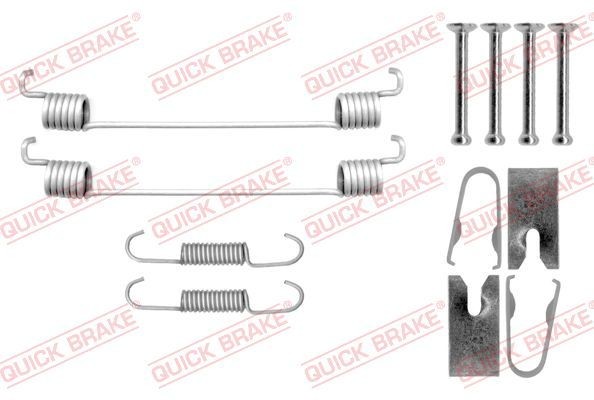 QUICK BRAKE 105-0040 Tilbehørssæt, bremsebakker TWINGO 1.0 SCe 70 (BCMB) 69 HK Benzin