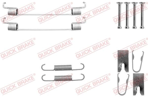 QUICK BRAKE 105-0042 Tilbehørssæt, bremsebakker MODUS 1.6 112 HK Benzin