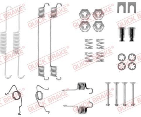QUICK BRAKE 105-0626 Tilbehørssæt, bremsebakker FIESTA 1.6 XR2 95 HK Benzin 1989